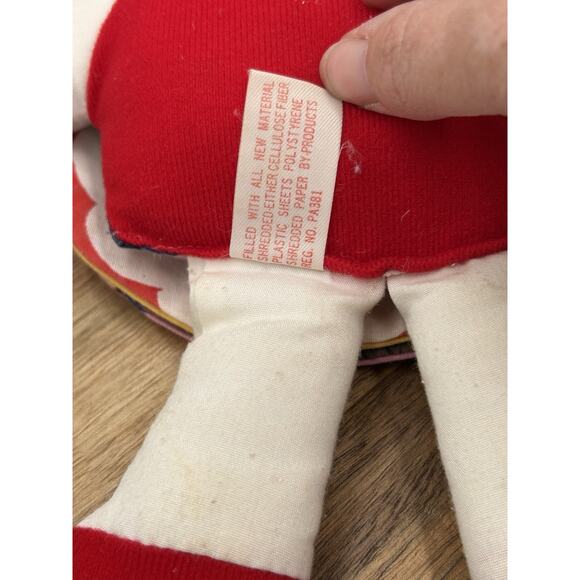 Vintage Handmade Cloth Doll Blue Gingham Dress Lace Trim 10” Sarah Montjoy - Picture 9 of 14